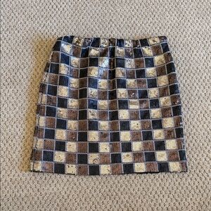 ‼️ Checkered Sequin Skirt ‼️